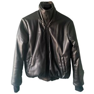 Reversible Faux Leather+Camouflage Puffer/Vigoss